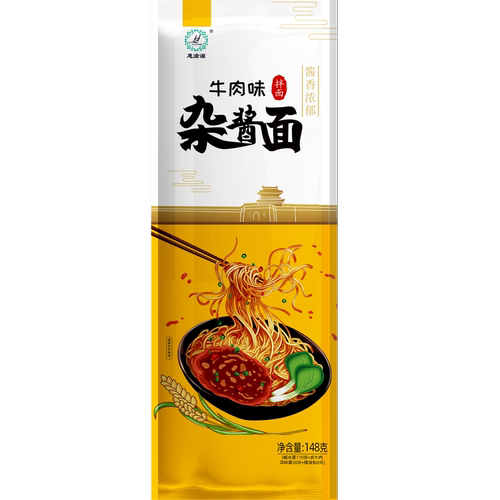 杂酱面袋装湖北特产 速食炸酱面碱水面卤牛肉风味非油炸微辣148克 - 封面