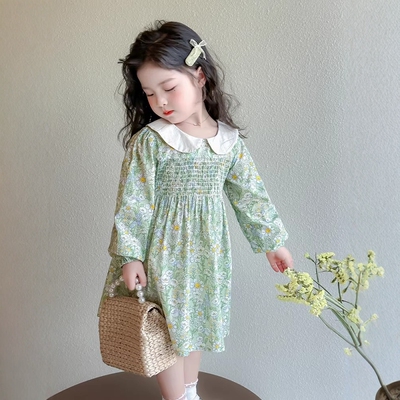 法国Uamtor女小童森系碎花韩版裙