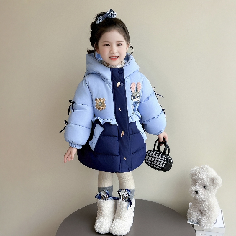 Uamtor女童兔子警官朱迪棉衣外套