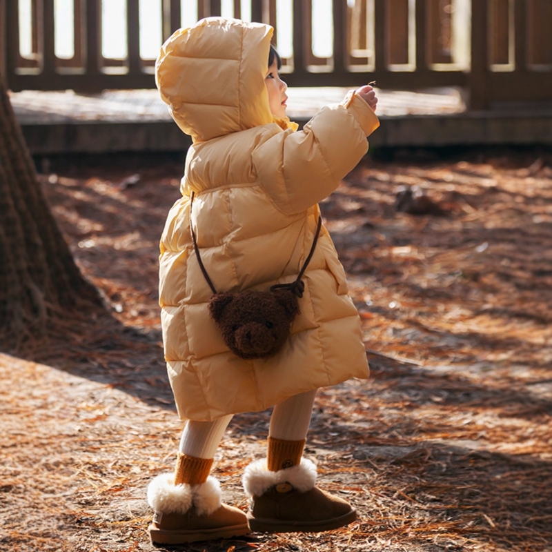 法国Uamtor女小童90白鸭绒羽绒服