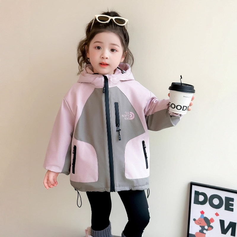 法国Uamtor女童加绒两面穿冲锋衣