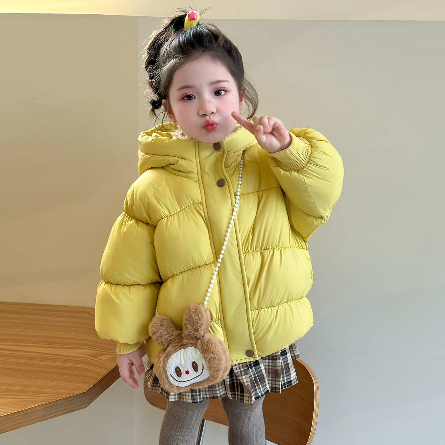 法国Uamtor女童洋气时髦加厚棉服