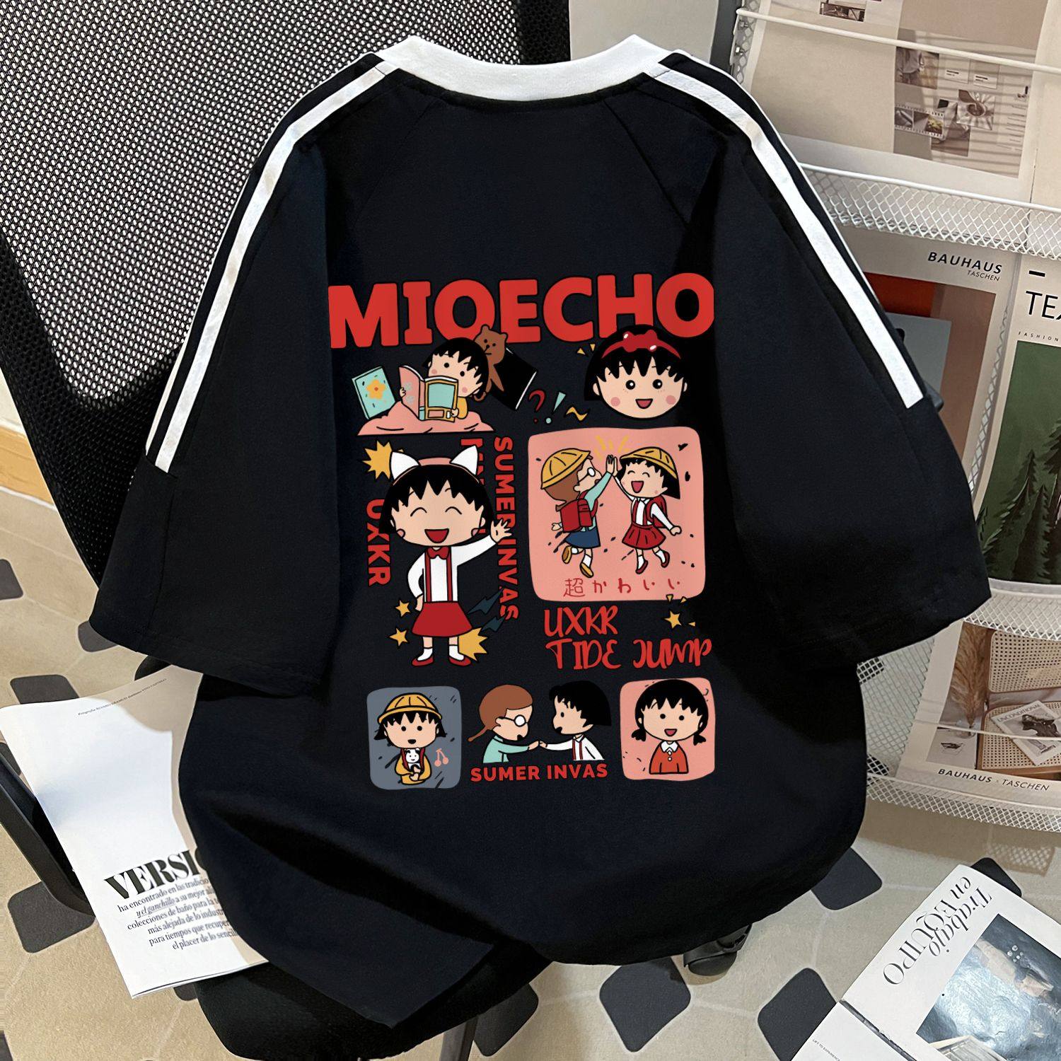 女童樱桃小丸子印花纯棉短袖T恤