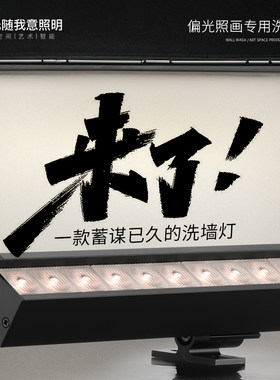 智能洗墙灯博物馆偏光照画灯