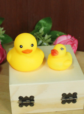 迷你黄色小鸭子 2款软胶 摆件道具BJD娃娃屋子装饰小布兵人玩具