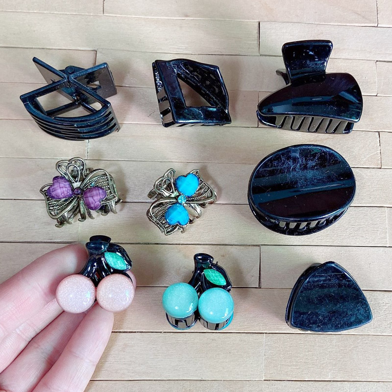 复古头饰水钻抓夹发夹珍珠水晶