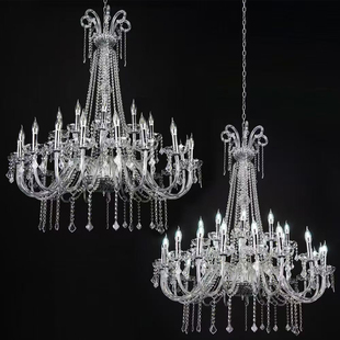 新款水晶吊灯婚庆道具轻奢高级感婚礼堂吊顶舞台悬挂韩式装饰灯