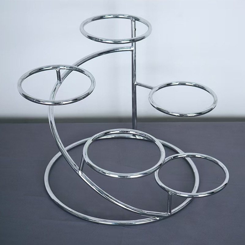 婚礼堂新款餐桌不锈钢盘架器皿