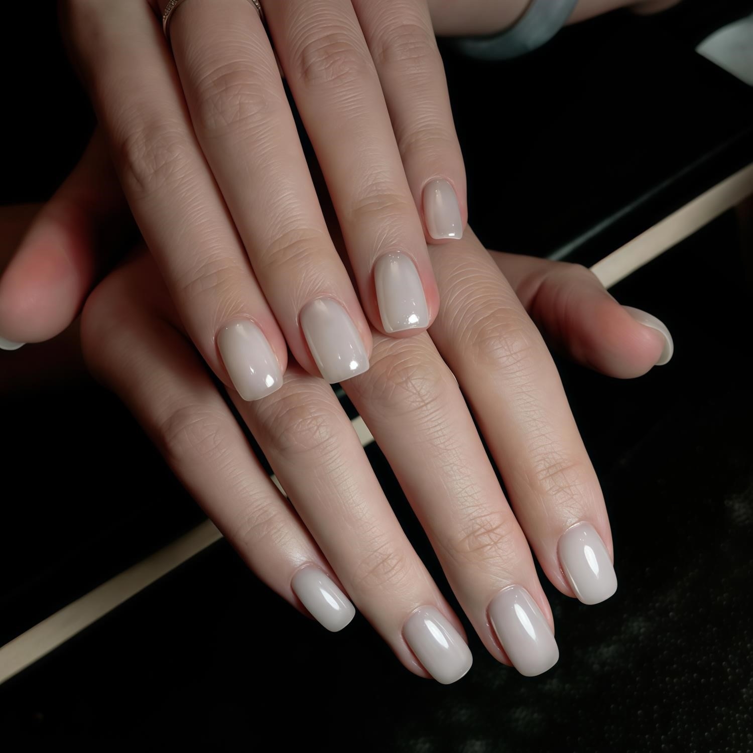 海莉同款珍珠极光粉穿戴甲美甲高级感显白气质白月光假指甲贴片甲