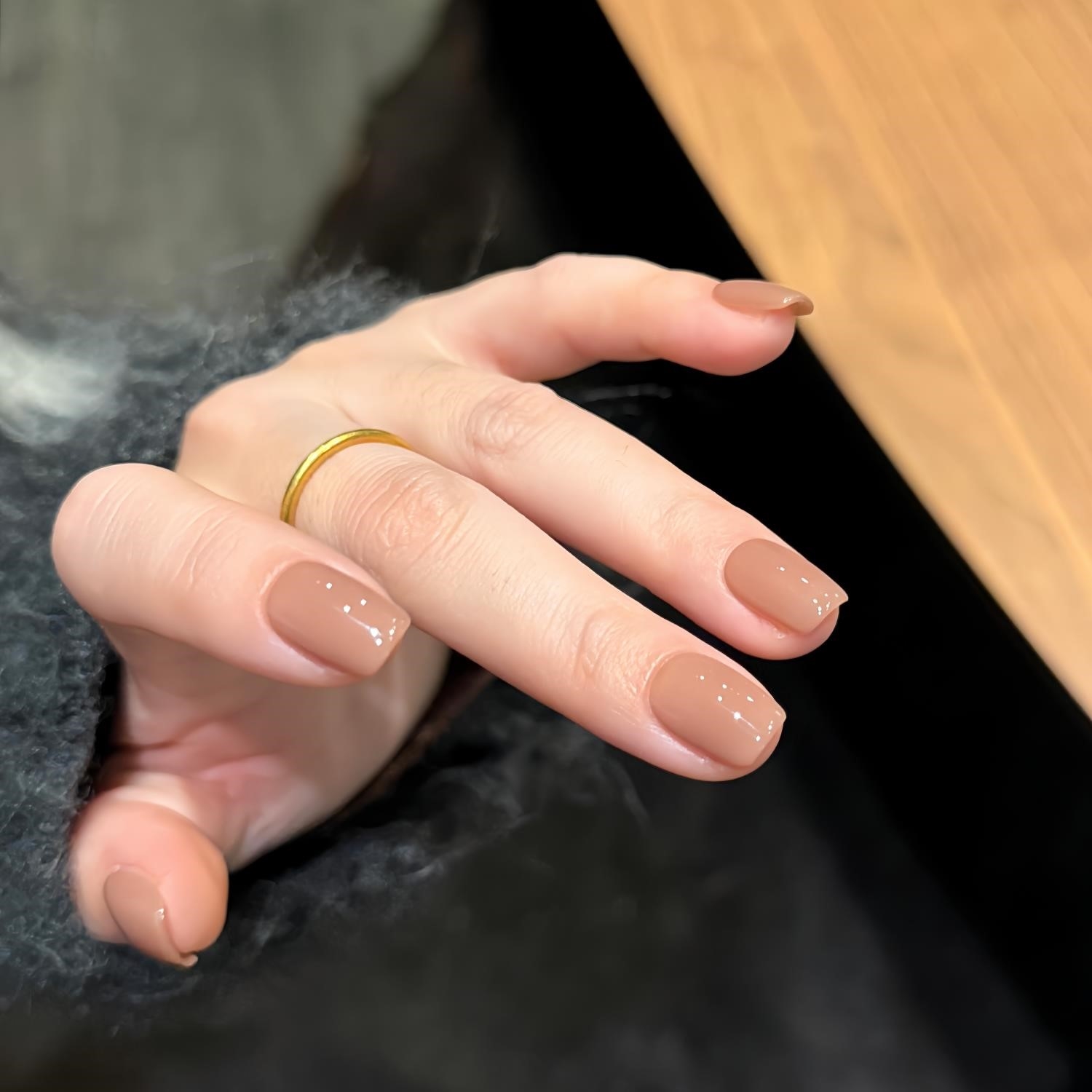 绝美~裸色微透手工穿戴美甲