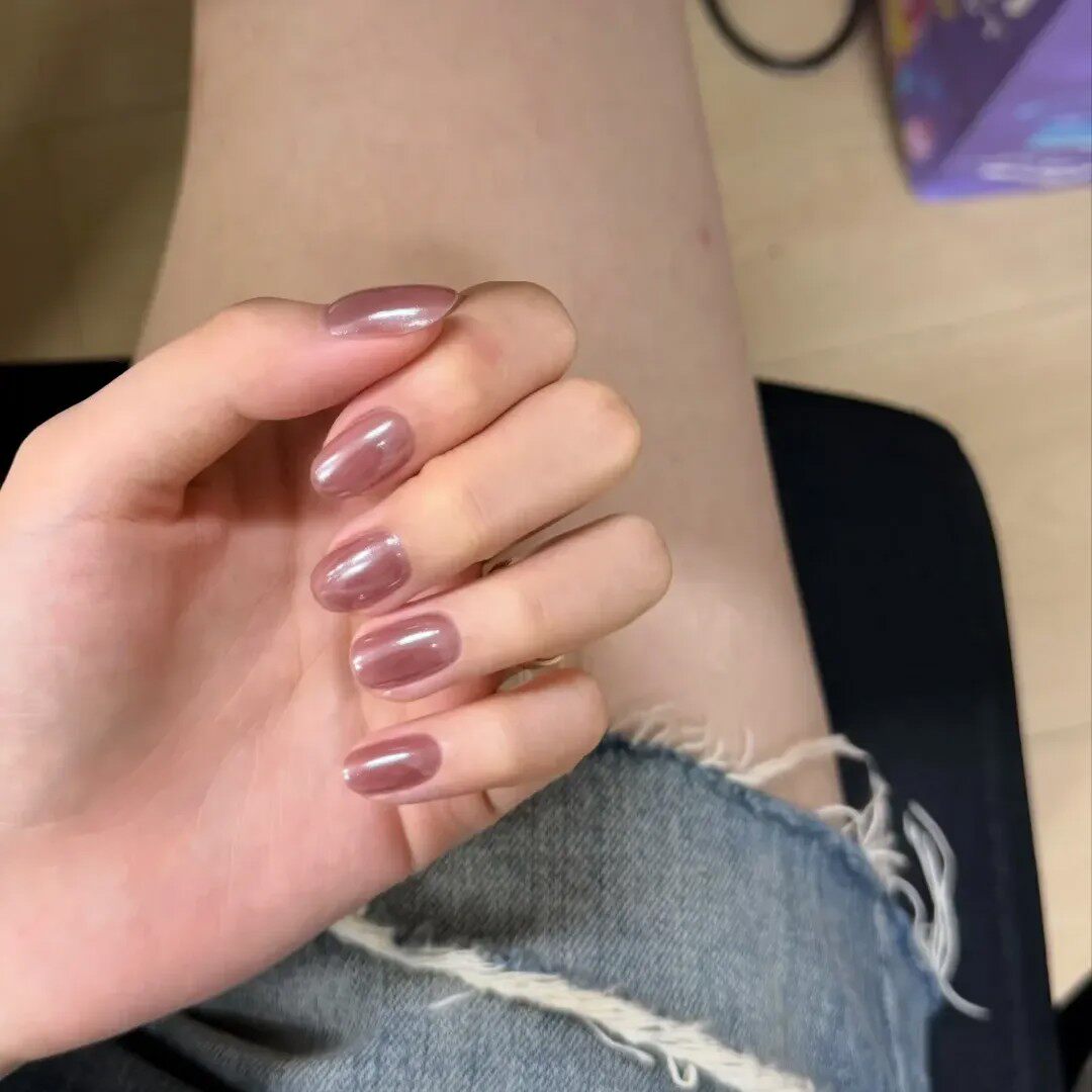 Hailey海莉紫月光粉穿戴甲高级感欧美粉紫色手工美甲贴片成品显白