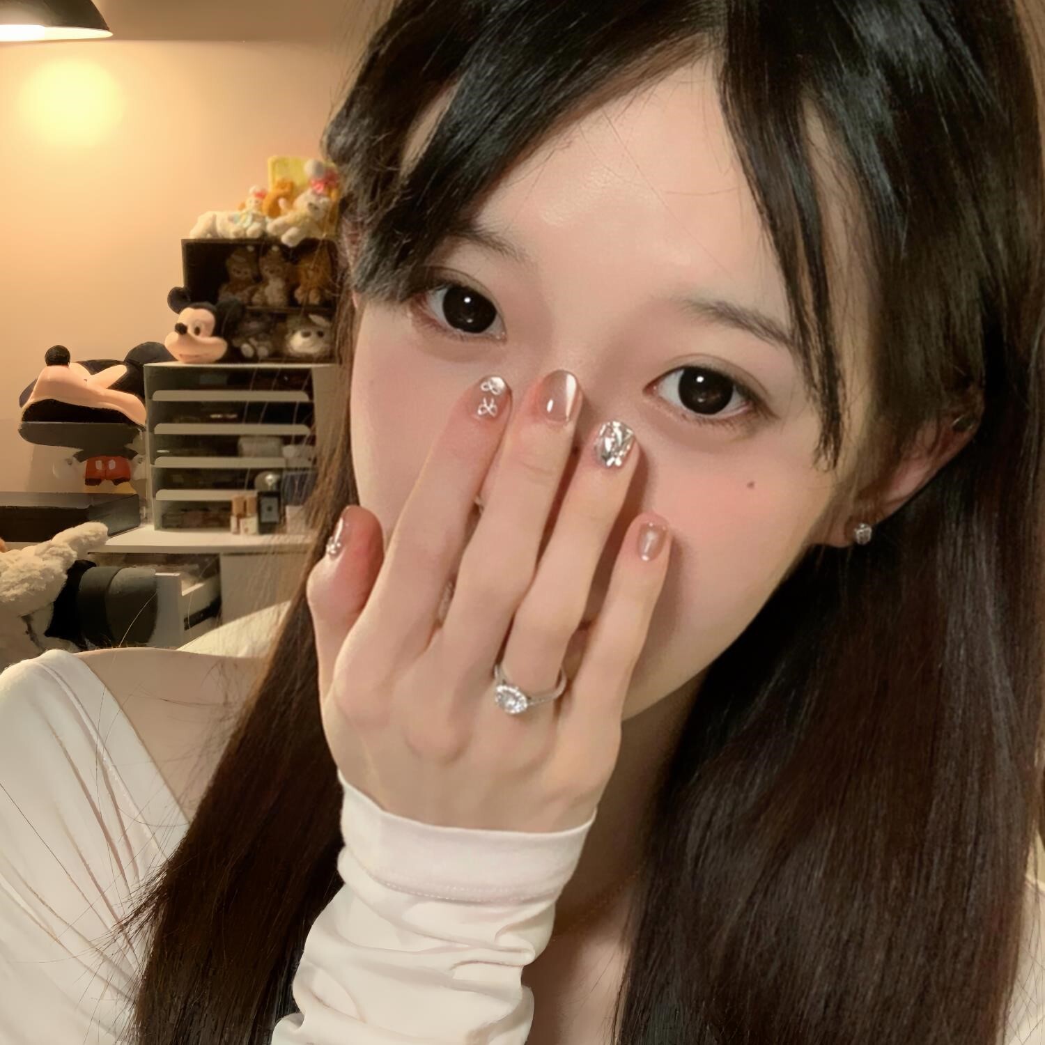绝美~猫眼蝴蝶结手工穿戴美甲