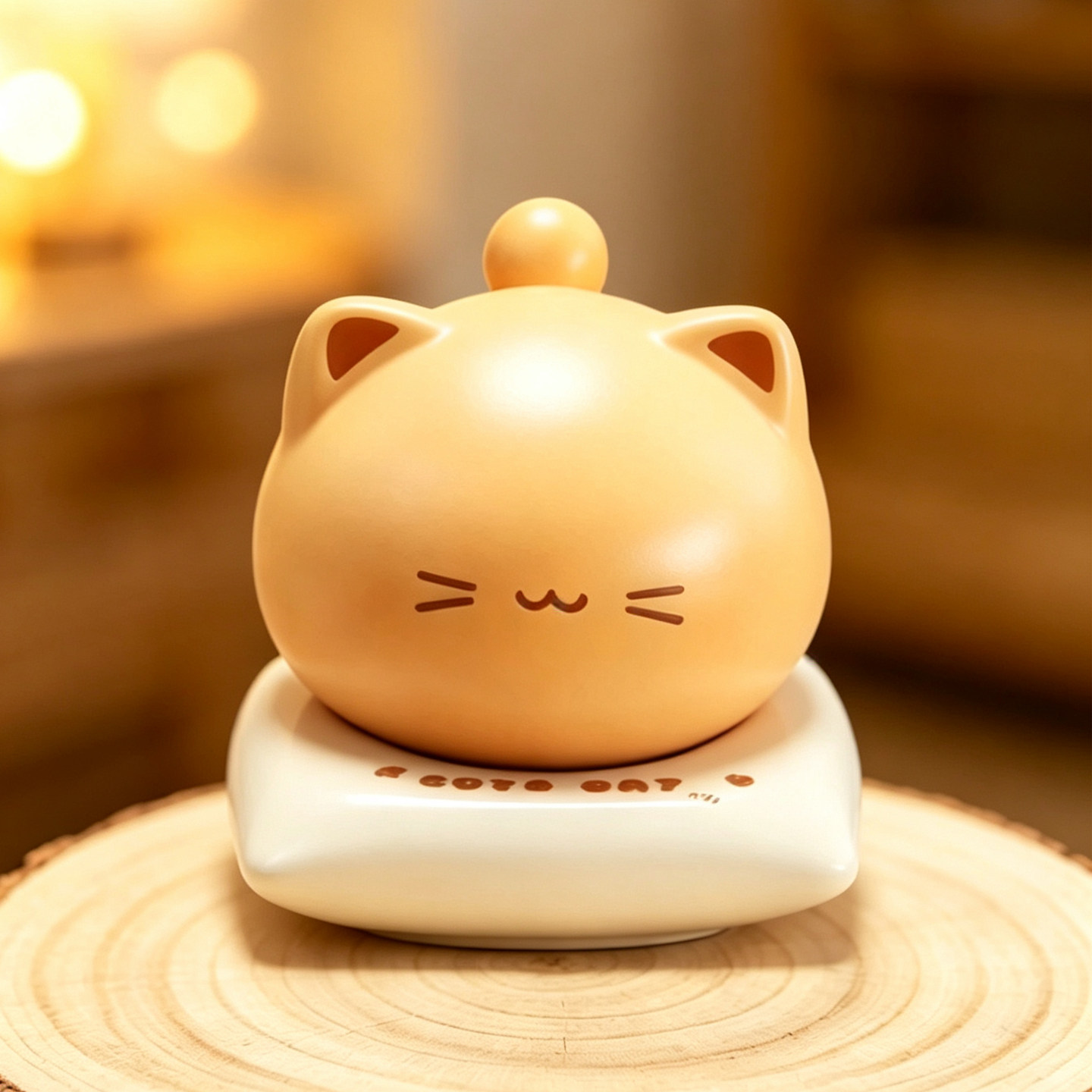 高颜值猫咪陶瓷牙签筒家用桌面装饰摆件创意棉签收纳罐牙线收纳盒