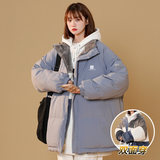 X707P100148中性风棉服男冬季加厚保暖立领双面穿羊羔毛棉衣，男装棉衣，星座704（原B229）