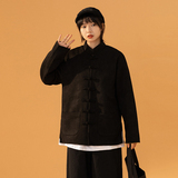 中性风M081P120麂皮绒纯色光版风盘扣潮唐装夹克情侣外套男，男装夹克，星座704（原B229）