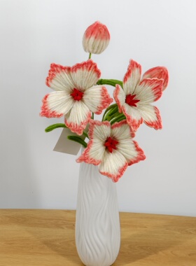 纯手工百合扭扭棒花假花摆设客厅餐桌装饰品插花束摆件花艺摆设