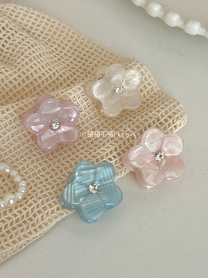 清新迷你小花碎花醋酸小抓夹时尚发夹高级感公主头可爱百搭发饰