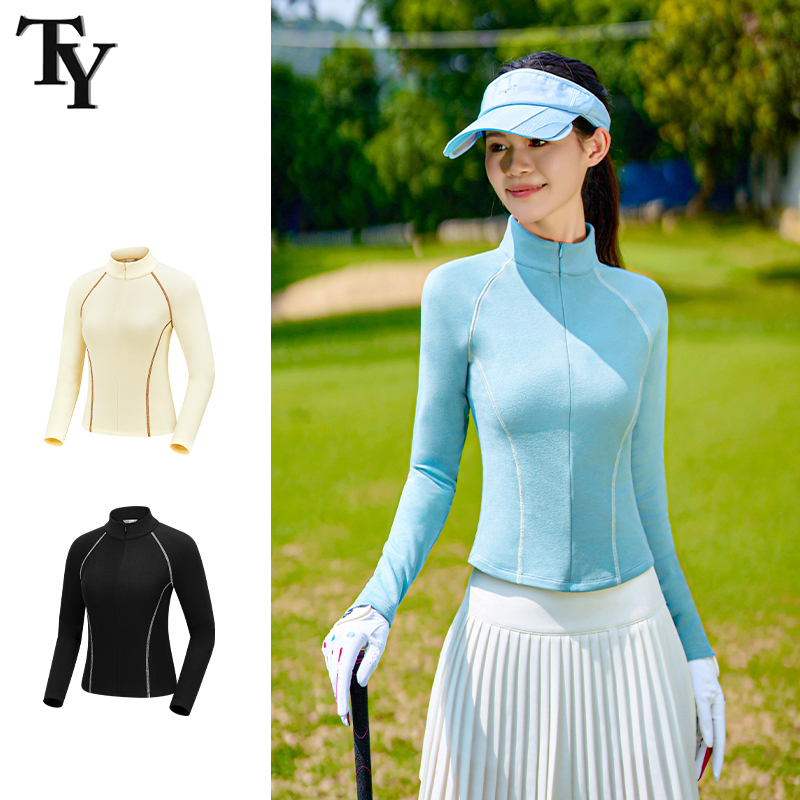 TY秋冬女士拉链长袖上衣德绒保暖