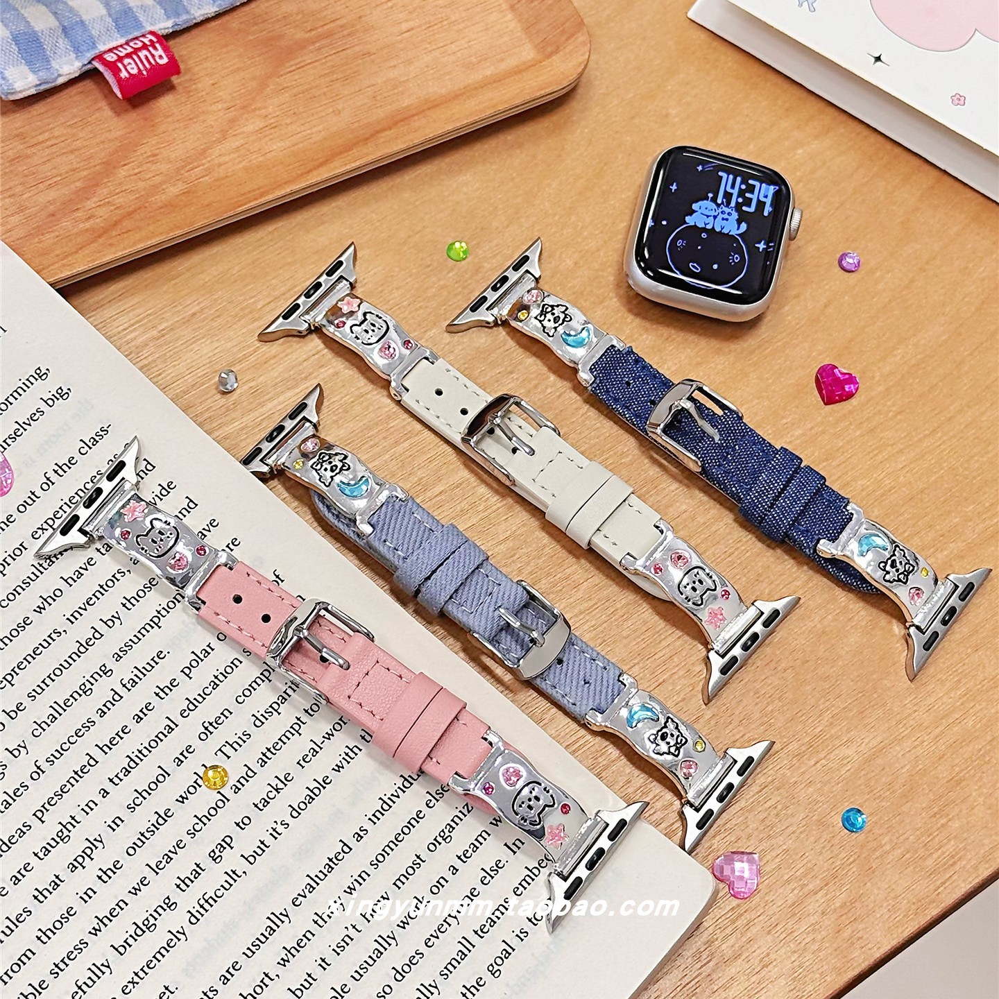 iwatch11表带苹果韩系皮质猫咪