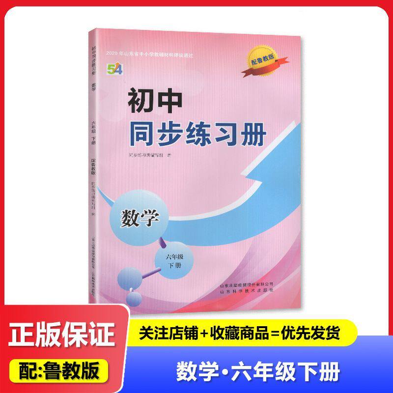 2025春鲁教 初中同步练习册数学六年级下册(5.4制)山东科学技术