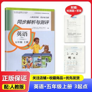 2025秋 人教PEP版 同步解析与测评 英语 5年级上册/五年级上册 3年级起点 人民教育出版社 小学英语 人教金学典 同步练习册