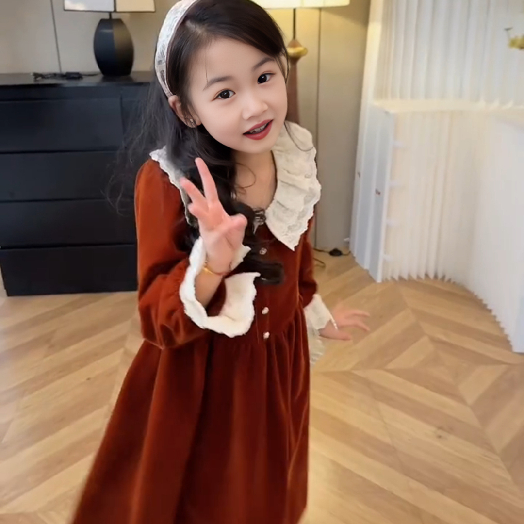 女童富家千金连衣裙秋儿童礼服裙