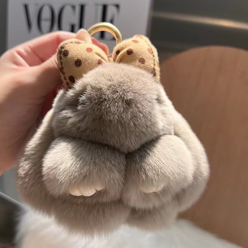 獭兔毛小兔子包包毛绒挂件