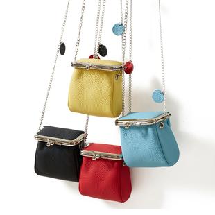 真皮迷你耳机零钱包2026新款 斜挎链条口红包女 高级感小众不撞款