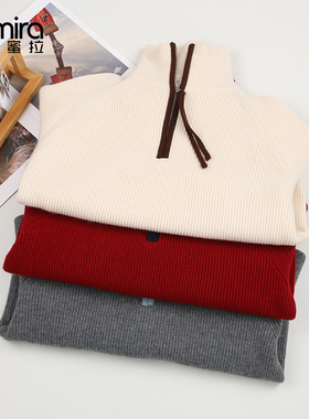 9615毛衣加厚外套上衣秋冬外穿翻领洋气宽松洋气高级感