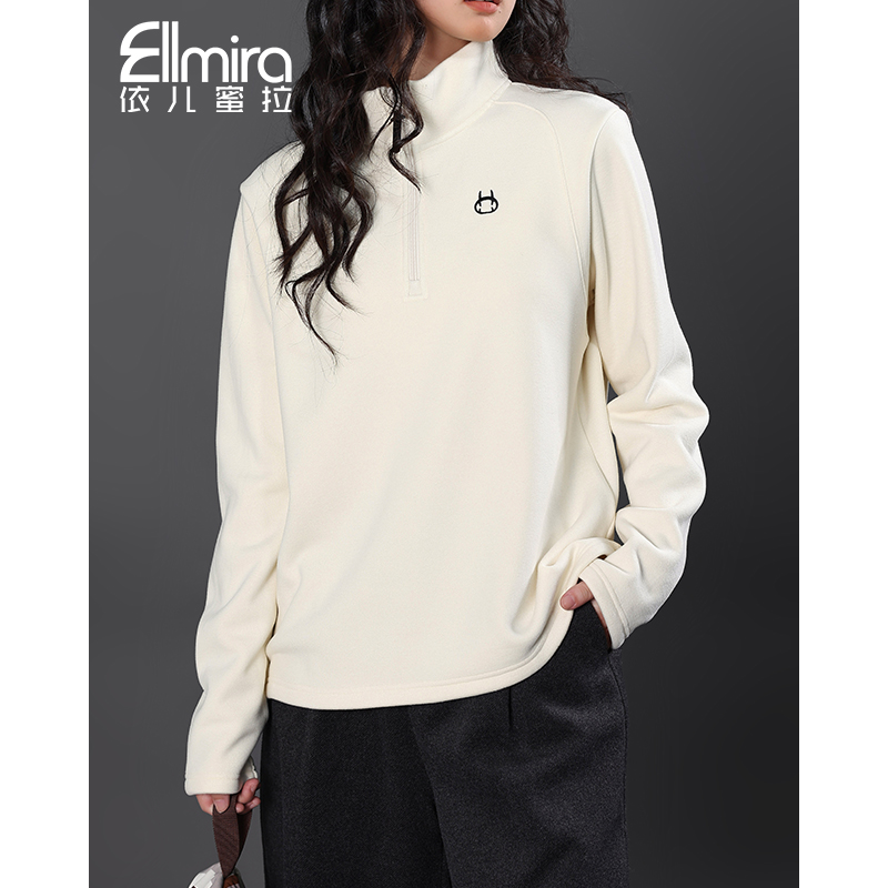 9670女童加绒打底衫立领半高领长袖秋冬内搭外穿儿童上衣