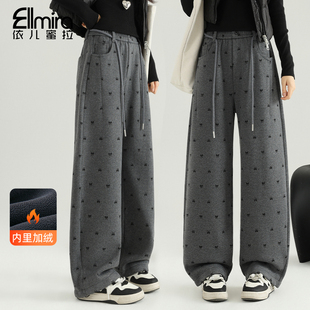 9730女童卫裤冬季加绒加厚儿童运动休闲裤洋气大童裤子