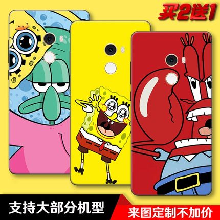 海绵宝宝王俊凯蟹老板适用于小米mix2/红米note5a/4x/5plus手机壳