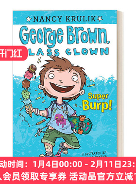 英文原版 Super Burp! #1 乔治布朗系列1 校园搞笑王 儿童章节书桥梁书 插画Aaron Blecha 英文版 进口英语原版书籍