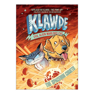 英文原版 Klawde Evil Alien Warlord Cat 03 The Spacedog Cometh 邪恶猫大帝克劳德系列3 儿童章节桥梁书精装英文版 进口书籍