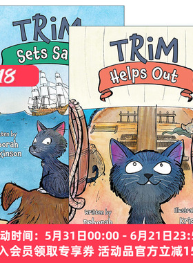 英文原版 Adventures of Trim 特里姆历险记系列2册 航海猫 儿童章节桥梁故事书 Deborah Hopkinson 英文版 进口英语原版书籍