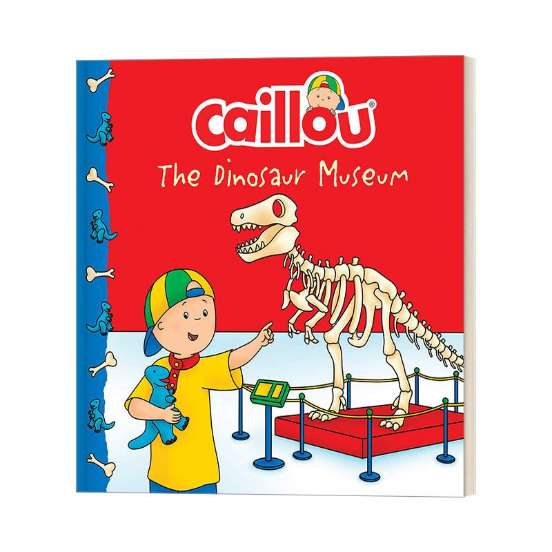 英文原版 Caillou The Dinosaur Museum Clubhouse 卡由 恐龙博物馆 3岁以上儿童精装动物科普绘本 Mario Allard 进口英语原版书籍