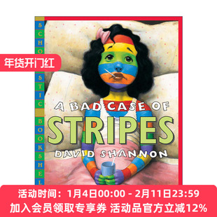 糟糕  英文原版 A Bad Case of Stripes 身上长条纹了 大卫不可以作家 大卫香农 儿童绘本 英文版 进口英语原版书籍