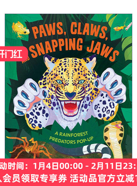 英文原版 Paws Claws and Snapping Jaws Pop-Up Book 森林动物 立体书 英文版 进口英语原版书籍