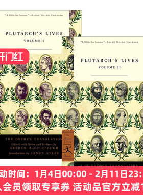 华研原版 英文原版 Plutarch's Lives 普鲁塔克生平1-2册 Modern Library Classics 英文版 进口英语原版书籍