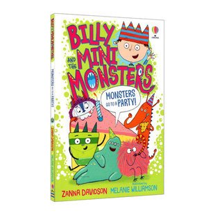 Usborne儿童幽默桥梁章节进口书 英文原版 the Mini and 全彩 Billy Dark 怪兽参加派对 Monsters 比利和迷你怪兽5怪兽参加派对