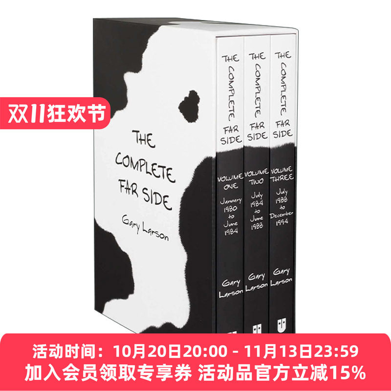 英文原版 The Complete Far Side 远端漫画 3册全集盒装 黑色幽默 盖里拉森 英文版 进口英语原版书籍