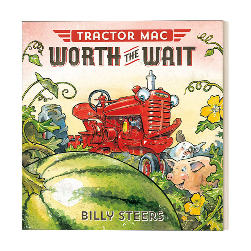 英文原版 tractor mac worth the wait 红色大拖拉机耐心等待 儿童
