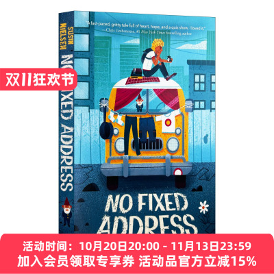 居无定所 英文原版 No Fixed Address 儿童幽默家庭友谊小说 加拿大总督文学奖获得者Susin Nielsen 英文版 进口英语原版书籍
