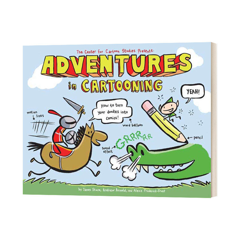 漫画冒险 英文原版绘本 Adventures In Cartooning 卡通历险记 如何把涂鸦变成漫画 英文版 进口英语原版书籍
