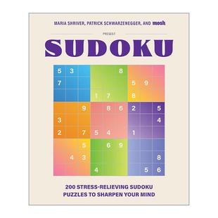数学谜题 Stress Puzzles Sudoku 英文原版 Sharpen 数独游戏 英文版 200个缓解压力 Relieving Mind Your 进口英语原版 200