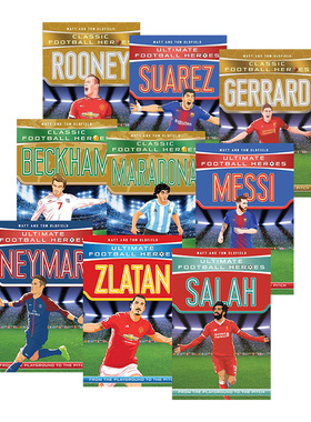 经典足球明星人物传记9册 英文原版 Classic Football Heroes Maradona 马拉多纳 梅西 内马尔 英文版儿童励志章节小说英语书