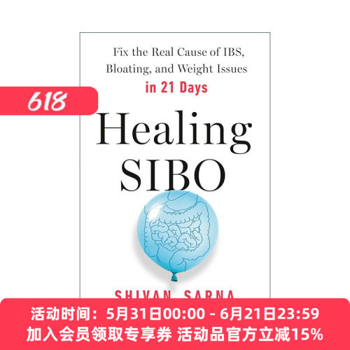 英文原版 Healing SIBO 治愈小肠细菌过度生长 21天内解决肠易激综合征 腹胀和体重问题 健康 Shivan Sarna 进口英语原版书籍