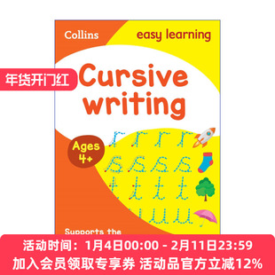 英文原版 Collins Easy Learning Activity Books Ages 3-5: Cursive Writing 柯林斯易学儿童英文花体字练习3-5岁 进口英语书籍