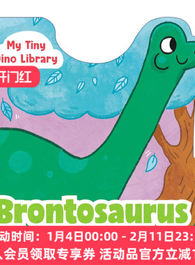英文原版 Brontosaurus My Tiny Dino Library 我的迷你恐龙图书馆系列 雷龙 儿童绘本 纸板书 J. D. Forester 进口英语原版书籍