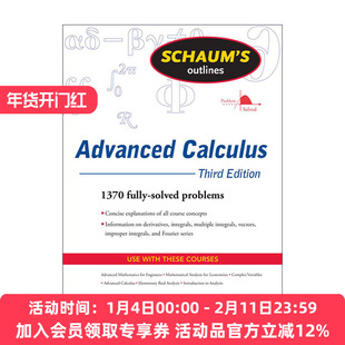 英文原版 Schaum's Outline of Advanced Calculus 全美经典学习指导系列 高等微积分 第3版 英文版 进口英语原版书籍